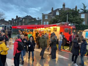 Christmas Corporate, Chiswick, Champagne Fire Truck