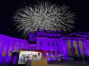 Stowe School Leaver's Ball, Champagne Fire Truck, fireworks